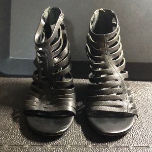 Isola strappy leather booties, size 7.5